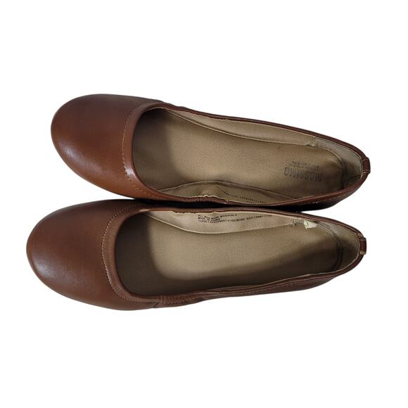 🩰 Mossimo Supply Co Brown Faux Leather Ballet Flats Women’s Size 7.5 Normcore - Picture 5 of 9